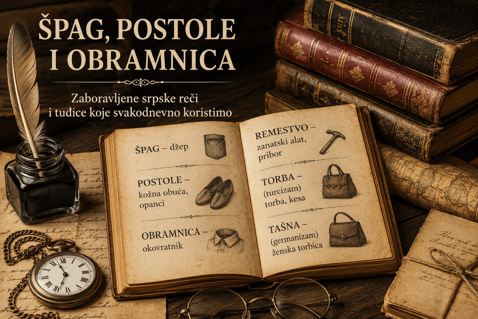 Špag, postole i obramnica: Srpske reči koje je vreme skoro zaboravilo