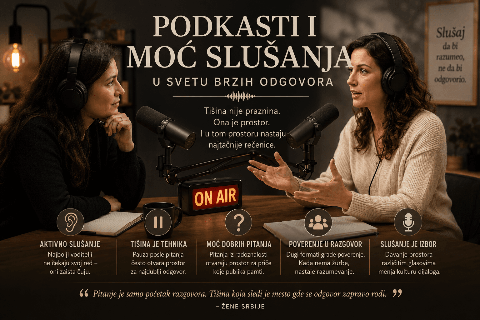 Moć tišine u razgovoru: Šta nas podkast kultura uči o umetnosti slušanja